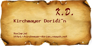 Kirchmayer Dorián névjegykártya